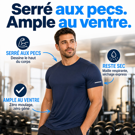 DryFlex Pro™ — Le T-shirt Effet Musclé